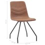 Dining chairs 4 units synthetic leather brown by , dining chairs - Ref: Foro24-281496, Price: 218,99 €, Discount: %