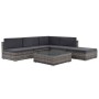 Set de muebles de jardín 6 pzas y cojines ratán sintético gris de vidaXL, Conjuntos de jardín - Ref: Foro24-44604, Precio: 55...