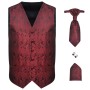 Men's wedding accessories burgundy cashmere vest size 48 by , Suits - Ref: Foro24-130843, Price: 19,90 €, Discount: %