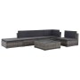 Set de muebles de jardín 6 pzas y cojines ratán sintético gris de vidaXL, Conjuntos de jardín - Ref: Foro24-44604, Precio: 55...