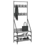 Gray Sonoma coat rack with shoe rack 72x34x184 cm by , Dresser Organizers and Bar Hangers - Ref: Foro24-837830, Price: 70,64 ...