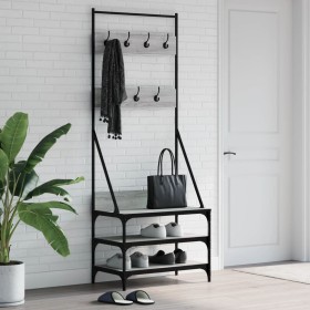 Gray Sonoma coat rack with shoe rack 70x40x184 cm by , Dresser Organizers and Bar Hangers - Ref: Foro24-837845, Price: 72,02 ...