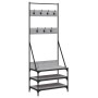 Gray Sonoma coat rack with shoe rack 70x40x184 cm by , Dresser Organizers and Bar Hangers - Ref: Foro24-837845, Price: 73,99 ...