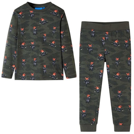 Khaki long-sleeved children's pajamas 92 by , Children's pajamas - Ref: Foro24-12684, Price: 14,39 €, Discount: %