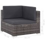 Set de muebles de jardín 6 pzas y cojines ratán sintético gris de vidaXL, Conjuntos de jardín - Ref: Foro24-44604, Precio: 55...