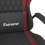 Silla gaming de masaje cuero sintético negro y rojo vino tinto de , Sillones para videojuegos - Ref: Foro24-345540, Precio: 1...