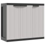 Armario de almacenaje exterior PP gris y negro 97x37x85 cm de , Taquillas y armarios de almacenamiento - Ref: Foro24-364202, ...