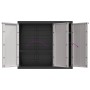 Outdoor storage cabinet in gray and black PP 97x37x85 cm by , Lockers and storage cabinets - Ref: Foro24-364202, Price: 180,9...