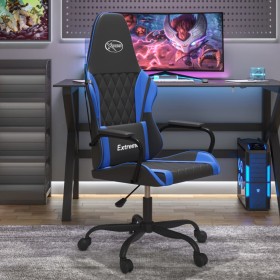 Black and blue synthetic leather gaming chair by , Gaming chairs - Ref: Foro24-3143775, Price: 113,99 €, Discount: %