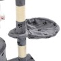 Cat scratching post with sisal post 138 cm gray footprints by vidaXL, Cat furniture - Ref: Foro24-170579, Price: 72,72 €, Dis...