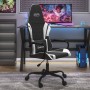 Silla gaming cuero sintético negro y blanco de , Sillones para videojuegos - Ref: Foro24-3143780, Precio: 120,36 €, Descuento: %