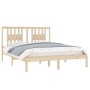 Solid pine wood bed frame 140x200 cm by , Beds and slatted bases - Ref: Foro24-3104063, Price: 128,56 €, Discount: %