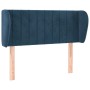 Dark blue velvet headboard 93x23x78/88 cm by , Headboards and footboards - Ref: Foro24-3117422, Price: 51,99 €, Discount: %