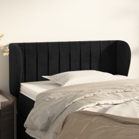 Black velvet headboard 93x23x78/88 cm by , Headboards and footboards - Ref: Foro24-3117420, Price: 53,99 €, Discount: %