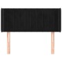 Black velvet headboard 93x16x78/88 cm by , Headboards and footboards - Ref: Foro24-3119044, Price: 58,20 €, Discount: %