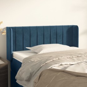 Dark blue velvet headboard 93x16x78/88 cm by , Headboards and footboards - Ref: Foro24-3119046, Price: 52,99 €, Discount: %