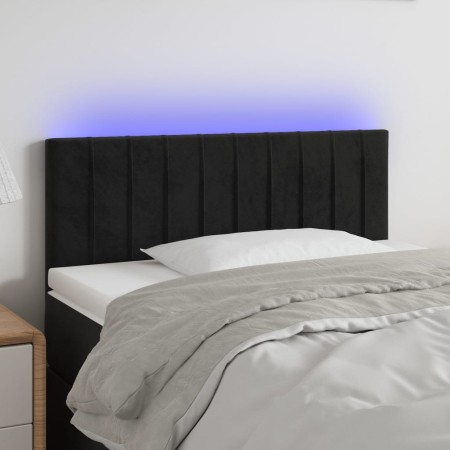 Cabecero con LED de terciopelo negro 90x5x78/88 cm de , Cabeceros y pies de cama - Ref: Foro24-3121888, Precio: 53,02 €, Desc...