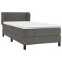 Box spring bed with dark gray velvet mattress 90x190 cm by , Beds and slatted bases - Ref: Foro24-3127584, Price: 325,94 €, D...