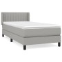 Cama box spring con colchón tela gris claro 90x190 cm de , Camas y somieres - Ref: Foro24-3129833, Precio: 318,36 €, Descuent...