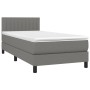 Cama box spring colchón y luces LED tela gris oscuro 80x200 cm de , Camas y somieres - Ref: Foro24-3133270, Precio: 282,66 €,...