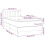 Cama box spring con colchón y LED tela crema 90x200 cm de , Camas y somieres - Ref: Foro24-3133850, Precio: 318,35 €, Descuen...