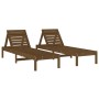 Loungers with table 2 pcs solid honey brown pine wood by , Loungers - Ref: Foro24-3157682, Price: 249,13 €, Discount: %