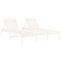 Tumbonas con mesa 2 uds madera maciza de pino blanco de , Tumbonas - Ref: Foro24-3157680, Precio: 235,80 €, Descuento: %