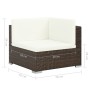 Set muebles de jardín 6 piezas y cojines ratán sintético marrón de vidaXL, Conjuntos de jardín - Ref: Foro24-44606, Precio: 4...