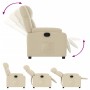 Sillón reclinable de tela crema de , Sillones - Ref: Foro24-373545, Precio: 224,79 €, Descuento: %