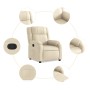 Sillón reclinable de tela crema de , Sillones - Ref: Foro24-373545, Precio: 224,79 €, Descuento: %