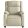 Sillón reclinable de masaje cuero sintético crema de , Sillones - Ref: Foro24-373530, Precio: 258,87 €, Descuento: %