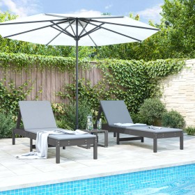 Loungers 2 units solid gray pine wood 199.5x60x74 cm by , Loungers - Ref: Foro24-825070, Price: 155,99 €, Discount: %