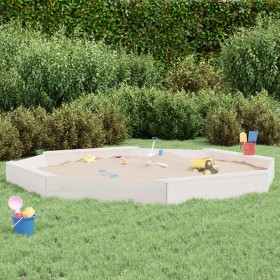 Sandbox with octagon seats solid white pine wood by , sandboxes - Ref: Foro24-825024, Price: 141,99 €, Discount: %