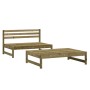 Gartenmöbel-Set 2-teilig aus imprägniertem Kiefernholz von , Modulare Sofas für den Außenbereich - Ref: Foro24-825729, Preis:...