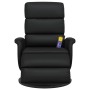 Sillón reclinable masaje con reposapiés cuero sintético negro de , Sillones - Ref: Foro24-356724, Precio: 326,99 €, Descuento: %