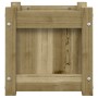 Jardinera madera maciza de pino impregnada 31x31x31 cm de , Maceteros y jardineras - Ref: Foro24-837402, Precio: 27,96 €, Des...