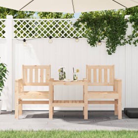 Garden bench with 2-seater table solid pine wood by , garden benches - Ref: Foro24-825149, Price: 140,93 €, Discount: %