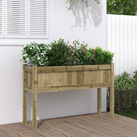 Jardinera con patas madera de pino impregnada 110x31x70 cm de , Maceteros y jardineras - Ref: Foro24-837572, Precio: 69,99 €,...