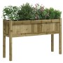 Jardinera con patas madera de pino impregnada 110x31x70 cm de , Maceteros y jardineras - Ref: Foro24-837572, Precio: 71,08 €,...