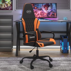 Black and orange synthetic leather massage gaming chair by , Gaming chairs - Ref: Foro24-345539, Price: 113,30 €, Discount: %