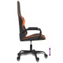 Black and orange synthetic leather massage gaming chair by , Gaming chairs - Ref: Foro24-345539, Price: 113,30 €, Discount: %