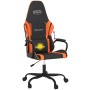 Black and orange synthetic leather massage gaming chair by , Gaming chairs - Ref: Foro24-345539, Price: 113,30 €, Discount: %