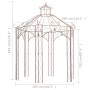 Antique brown garden pergola 3 m iron by vidaXL, Tents and gazebos - Ref: Foro24-45438, Price: 563,33 €, Discount: %