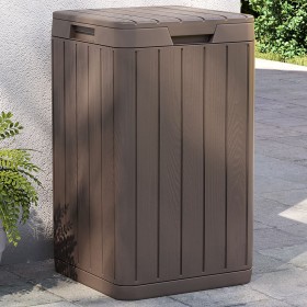 Cubo de basura de exterior PP marrón 38x38x65 cm de , Cubos de la basura y papeleras - Ref: Foro24-364226, Precio: 119,99 €, ...