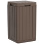 Cubo de basura de exterior PP marrón 38x38x65 cm de , Cubos de la basura y papeleras - Ref: Foro24-364226, Precio: 121,19 €, ...