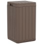 Cubo de basura de exterior PP marrón 38x38x65 cm de , Cubos de la basura y papeleras - Ref: Foro24-364226, Precio: 121,19 €, ...