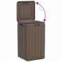 Cubo de basura de exterior PP marrón 38x38x65 cm de , Cubos de la basura y papeleras - Ref: Foro24-364226, Precio: 121,19 €, ...