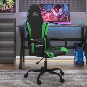 Black and green synthetic leather gaming chair by , Gaming chairs - Ref: Foro24-3143778, Price: 110,99 €, Discount: %