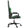 Silla gaming cuero sintético negro y verde de , Sillones para videojuegos - Ref: Foro24-3143778, Precio: 110,64 €, Descuento: %