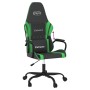 Black and green synthetic leather gaming chair by , Gaming chairs - Ref: Foro24-3143778, Price: 110,99 €, Discount: %